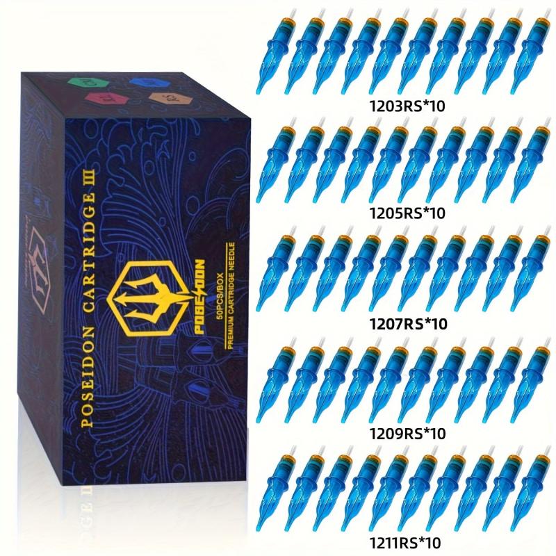 50pcs Tattoo Cartridge Needles Disposable Standard Round Liner 1203RS - 1211RS