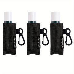 3pcs Stylish Lip Balm Pouch with Keychain for On-the-Go Use
