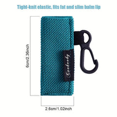 3pcs Stylish Lip Balm Pouch with Keychain for On-the-Go Use