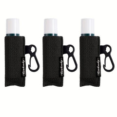 3pcs Stylish Lip Balm Pouch with Keychain for On-the-Go Use