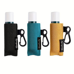 3pcs Stylish Lip Balm Pouch with Keychain for On-the-Go Use