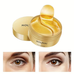 60 Sheets Golden Eye Mask Hydrating Moisturizing Fight Puffy Eyes Dark Circles