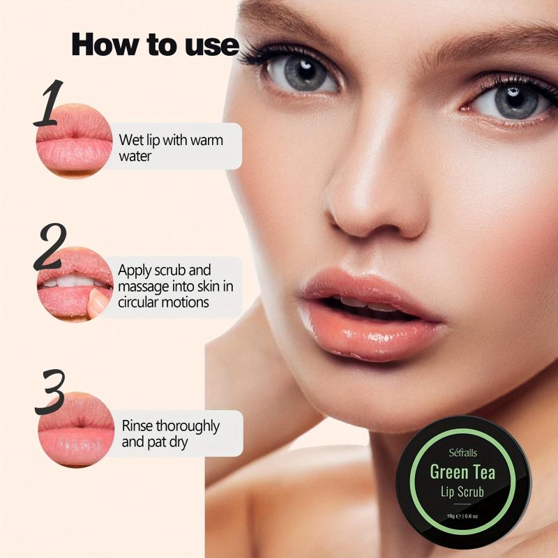 Green Tea Lip Scrub - Exfoliator & Moisturizer