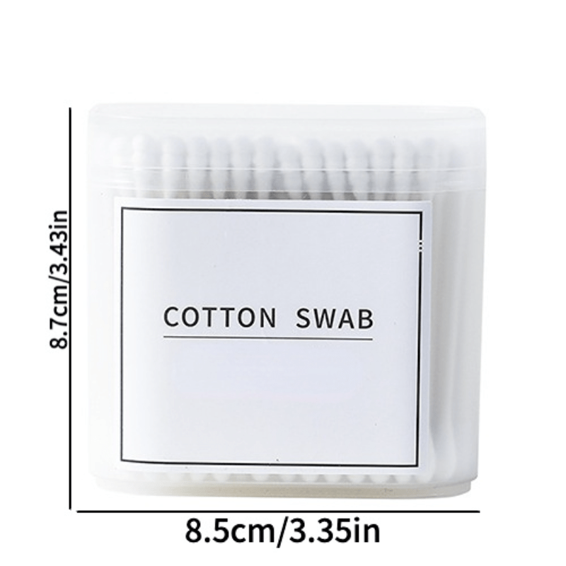 100/200pcs Makeup Cotton Swabs Double-headed Cleaning Buds with Storage Box