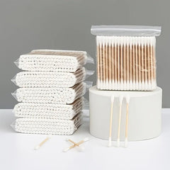 Disposable Double Cotton Tip Swabs for Ear Nose Clean