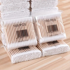 Disposable Double Cotton Tip Swabs for Ear Nose Clean