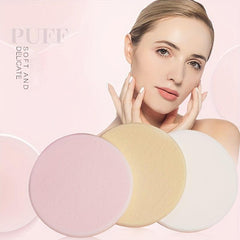 3 Pcs Reusable Facial Powder Puff Makeup Remover Pads