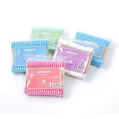 Double Head Swabs Ear Cleaning Buds Spiral Heads Makeup Remover