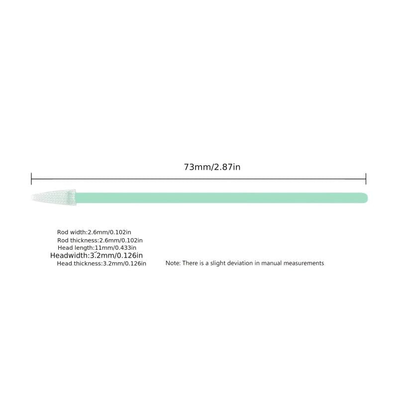 100pcs Cleanroom Polyester Cleaning Swab Sticks 2.87 In Pointed Tip