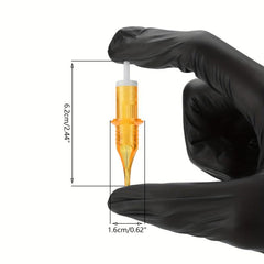 Yellow 20pcs Tattoo Cartridge Needles Disposable 1RL 3RL 5RL 7RL
