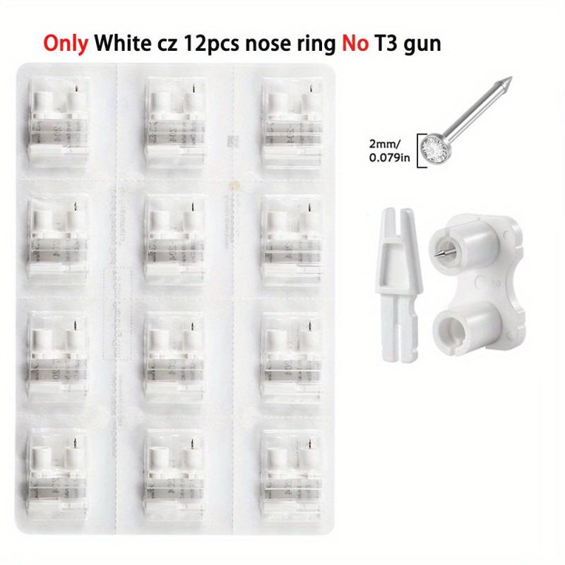 Safe T3 Self Nose Piercing Gun Kit with 12 Stainless Steel Ear Studs