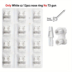 Safe T3 Self Nose Piercing Gun Kit with 12 Stainless Steel Ear Studs