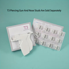 Safe T3 Self Nose Piercing Gun Kit with 12 Stainless Steel Ear Studs