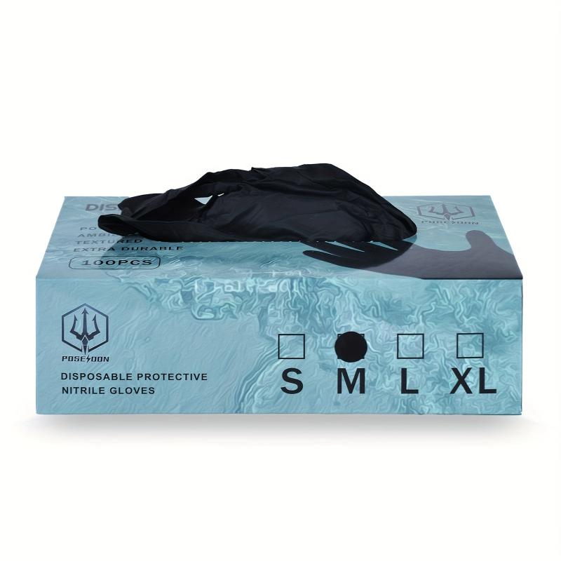 100pcs Disposable Nitrile Gloves Powder Latex Textured Finger Crafting Painting