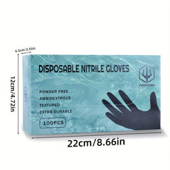 100pcs Disposable Nitrile Gloves Powder Latex Textured Finger Crafting Painting