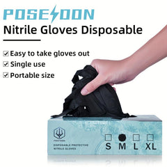 100pcs Disposable Nitrile Gloves Powder Latex Textured Finger Crafting Painting