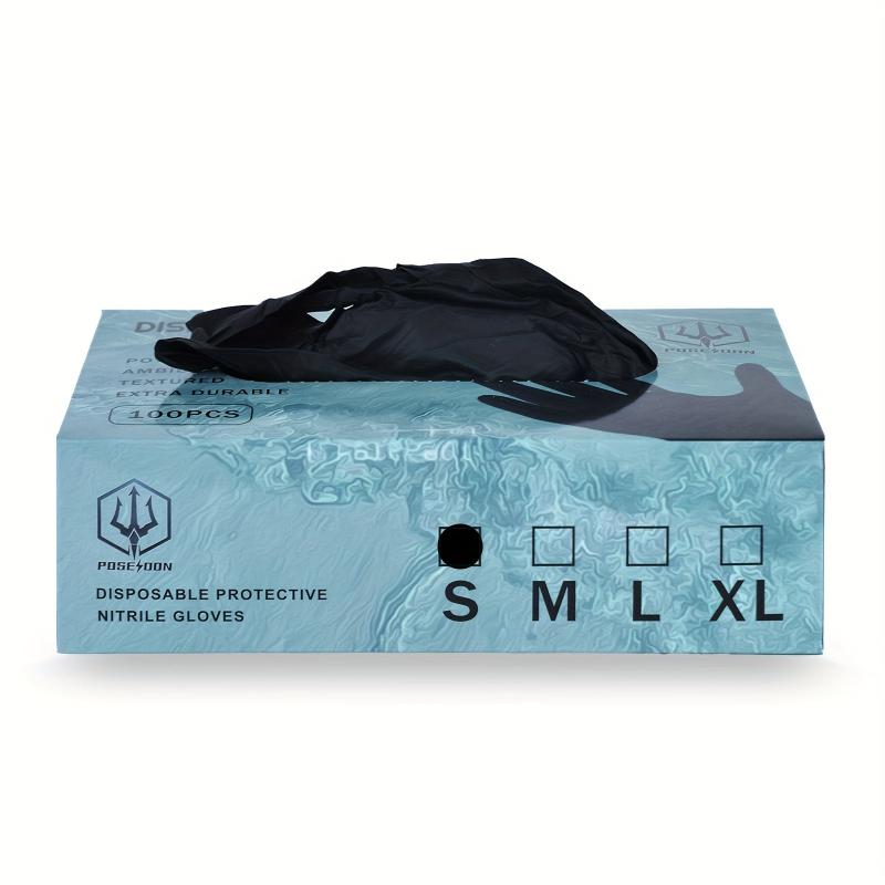 100pcs Disposable Nitrile Gloves Powder Latex Textured Finger Crafting Painting