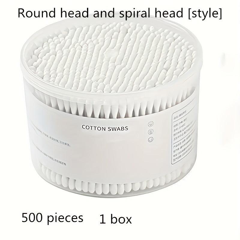 100-500pcs Disposable Double Thick Cotton Swabs for Ears & Makeup
