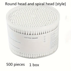 100-500pcs Disposable Double Thick Cotton Swabs for Ears & Makeup