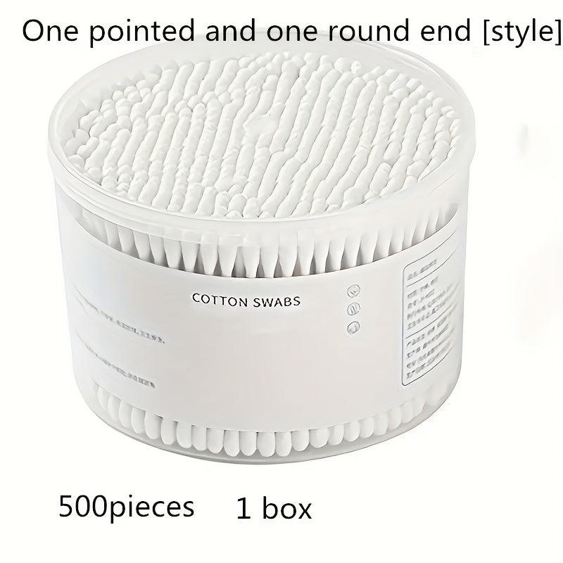 100-500pcs Disposable Double Thick Cotton Swabs for Ears & Makeup