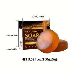 100g Agarwood Essential Soap Sandalwood for Bath Face Cleaning