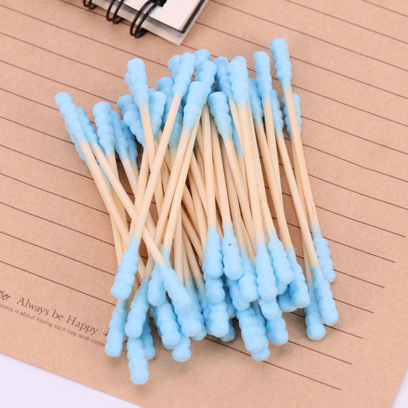 100pcs Disposable Double Headed Cotton Swabs for Beauty Salon