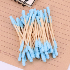 100pcs Disposable Double Headed Cotton Swabs for Beauty Salon