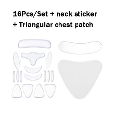 18pcs Silicone Wrinkle Diminishing Pad Face Neck Hand Care Skin Lifting Tool