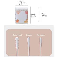 200pcs Double Tipped Baby Cotton Swabs with Paper Stick