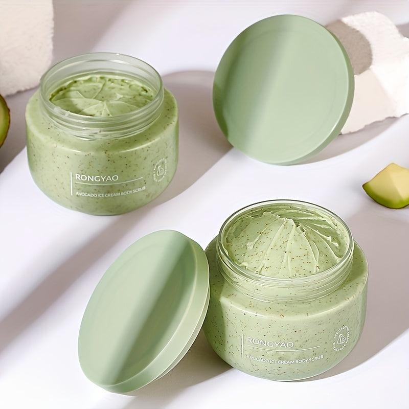 Organic Avocado Body Scrub - Exfoliates, Nourishes, Cleanses