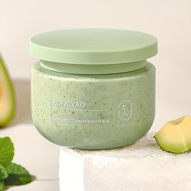 Organic Avocado Body Scrub - Exfoliates, Nourishes, Cleanses