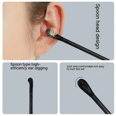 100 Disposable Double Head Cotton Swabs with Case for Ear Nose Clean