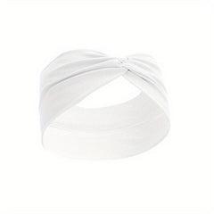 Solid Striped Cross Hairband Sports Stretchy Headband Yoga