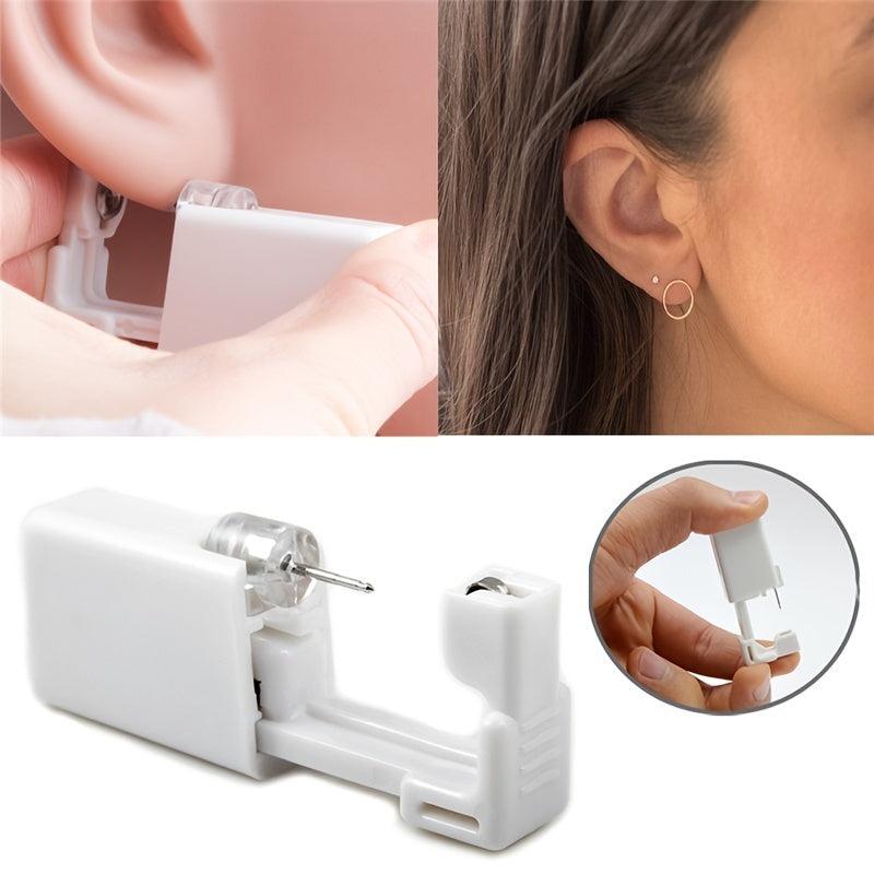 23pcs 316L Steel Sterile Nose Ring Stud Piercing Kit Gun Tool Earring Machine