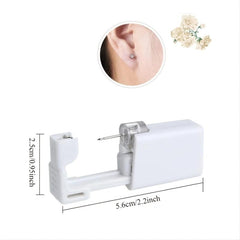 23pcs 316L Steel Sterile Nose Ring Stud Piercing Kit Gun Tool Earring Machine