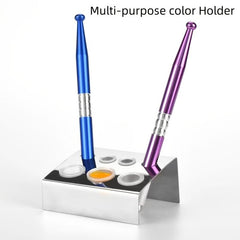 2pcs Tattoo Ink Pots Ink Cup Holder 7 Holes Pigment Cup Cap Stand