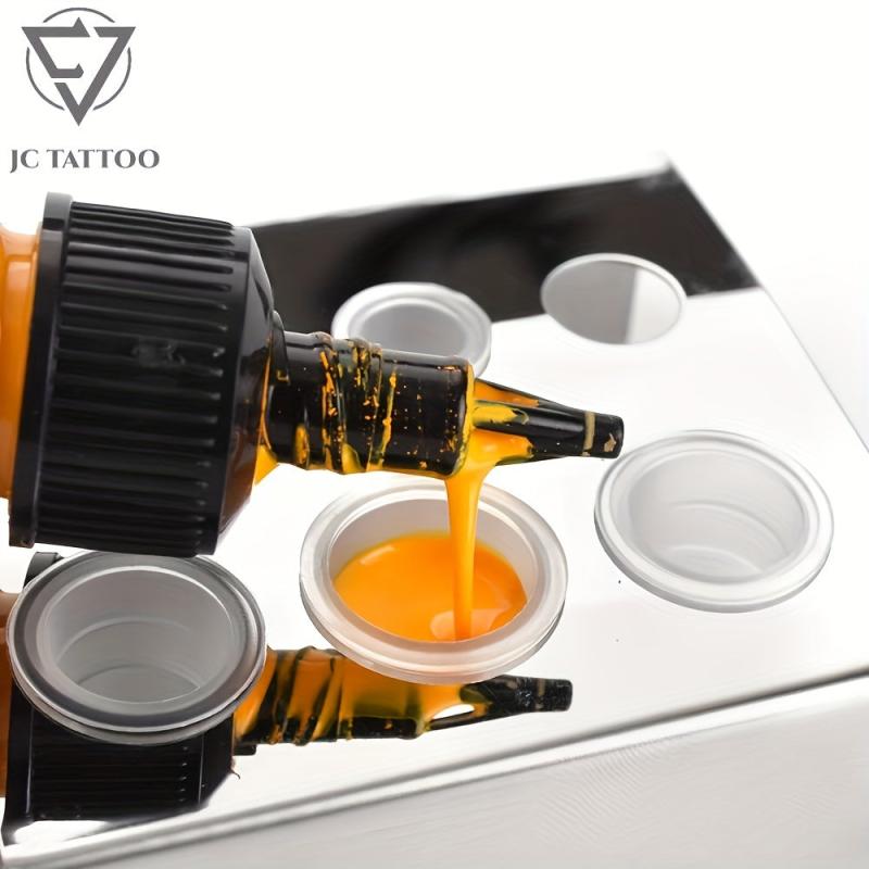 2pcs Tattoo Ink Pots Ink Cup Holder 7 Holes Pigment Cup Cap Stand