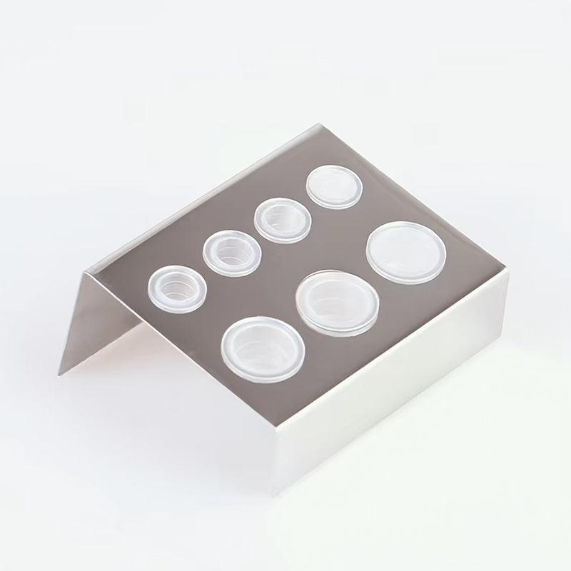 2pcs Tattoo Ink Pots Ink Cup Holder 7 Holes Pigment Cup Cap Stand