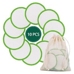 16pcs Reusable Makeup Remover Pads Bamboo Fiber Natural Organic Cotton