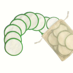16pcs Reusable Makeup Remover Pads Bamboo Fiber Natural Organic Cotton