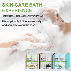 Skin Care Beauty Bar Soap with Coconut & Shea Butter, Salt & Mint