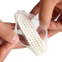 500pcs Disposable Cotton Swabs Double Round Tip for Ear Nose Clean