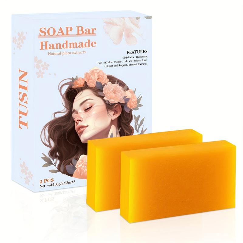 4pcs 100g Soap Bar Exfoliating Cleansing Soap Rich Creamy Lather