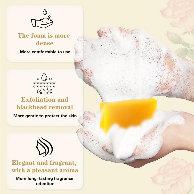 4pcs 100g Soap Bar Exfoliating Cleansing Soap Rich Creamy Lather