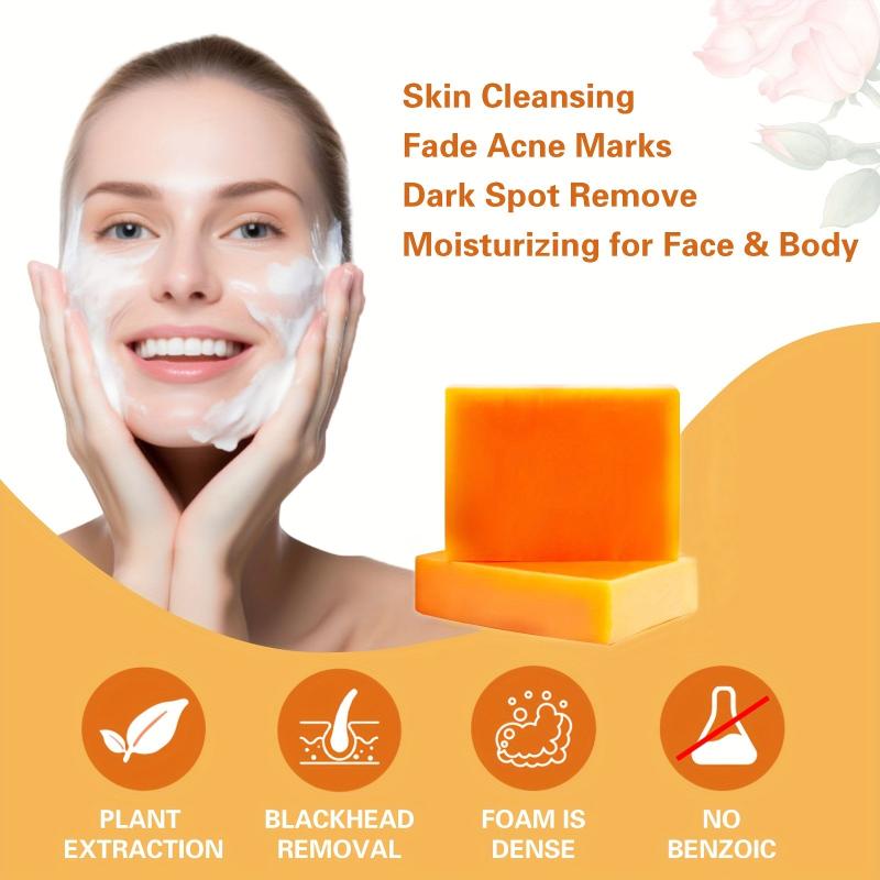 4pcs 100g Soap Bar Exfoliating Cleansing Soap Rich Creamy Lather