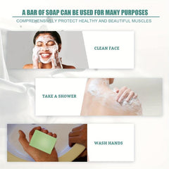 2pcs Cucumber & Green Tea Soap Bar for Soft Skin, Moisturizing & Cleansing