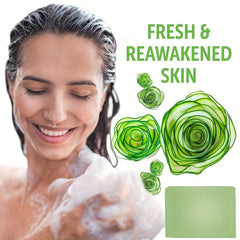 2pcs Cucumber & Green Tea Soap Bar for Soft Skin, Moisturizing & Cleansing