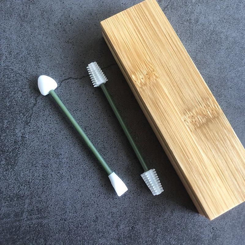 Reusable Cotton Swabs Silicone Swabs Double Head With Storage Case