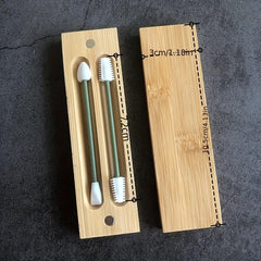 Reusable Cotton Swabs Silicone Swabs Double Head With Storage Case
