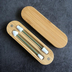 Reusable Cotton Swabs Silicone Swabs Double Head With Storage Case